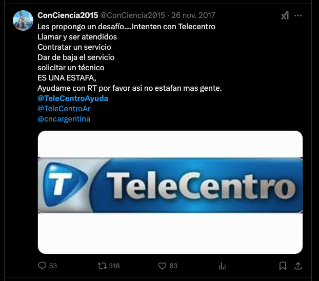 La verdad de la experiencia al cliente de Telecentro.